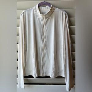 Lands' End - NWOT - XL -  Cream Jacket - Zipper Pockets